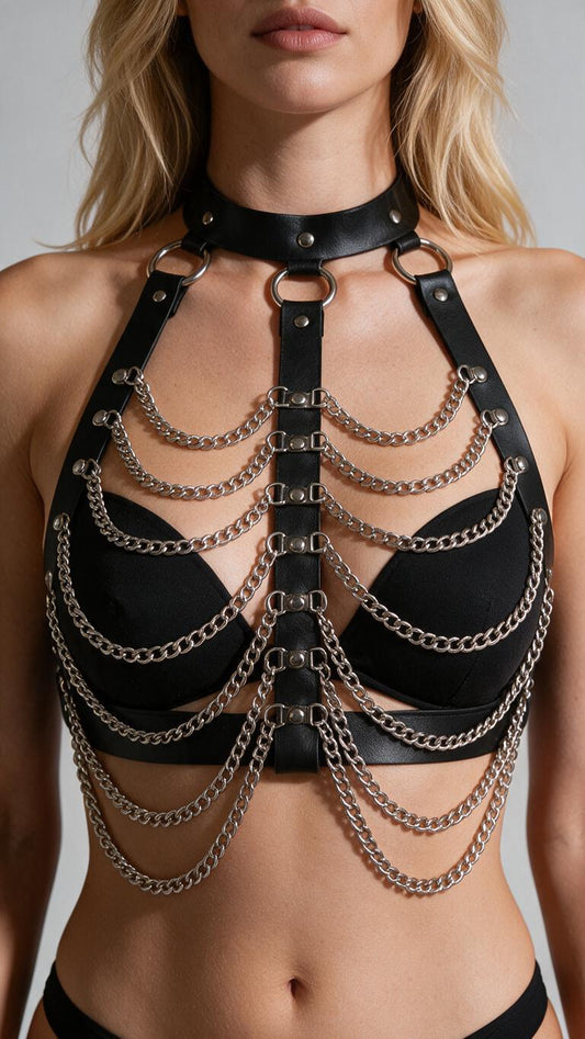 Harness na ciało z łańcuszkami Miraluxe