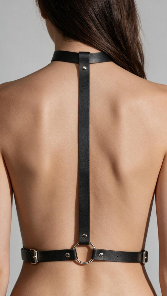 Harness damski na plecy z chokerem Neroluna