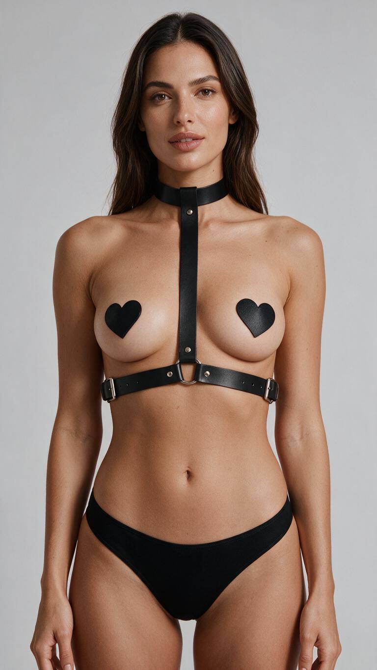 Harness z chokerem i pasem pod biustem Verolina